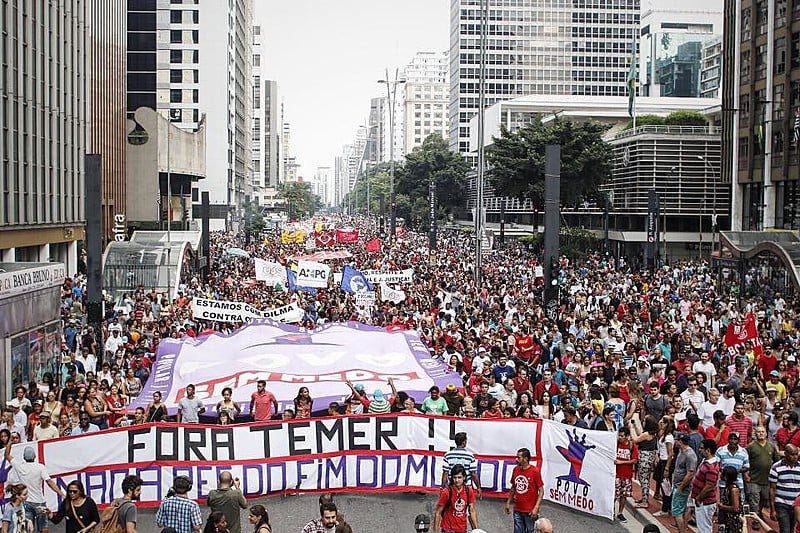 Ato contra a PEC 55 reuniu cerca de 40 mil pessoas em São Paulo