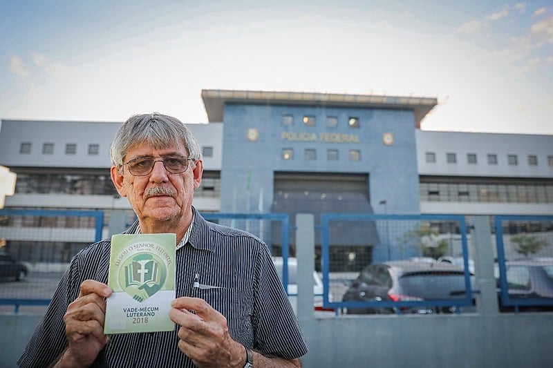 Pastor luterano Inácio Lemke relata conversa com Lula na prisão nesta segunda-feira (23) em Curitiba / Ricardo Stuckert