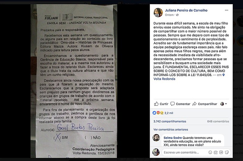 A Lei 10.639 determina que o conteúdo programático deve incluir a cultura dos negros