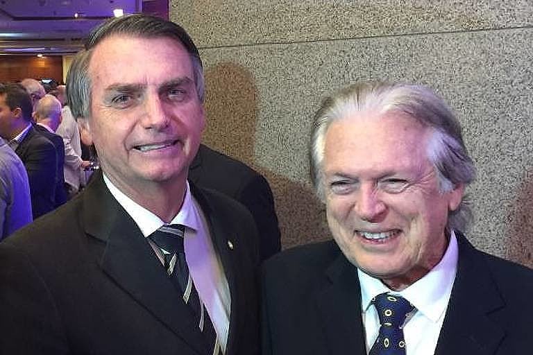 O presidente da República, Jair Bolsonaro, e o presidente do PSL, deputado Luciano Bivar (PE)