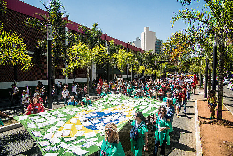 Grito dos Excluídos realizado em 2018, em Belo Horizonte