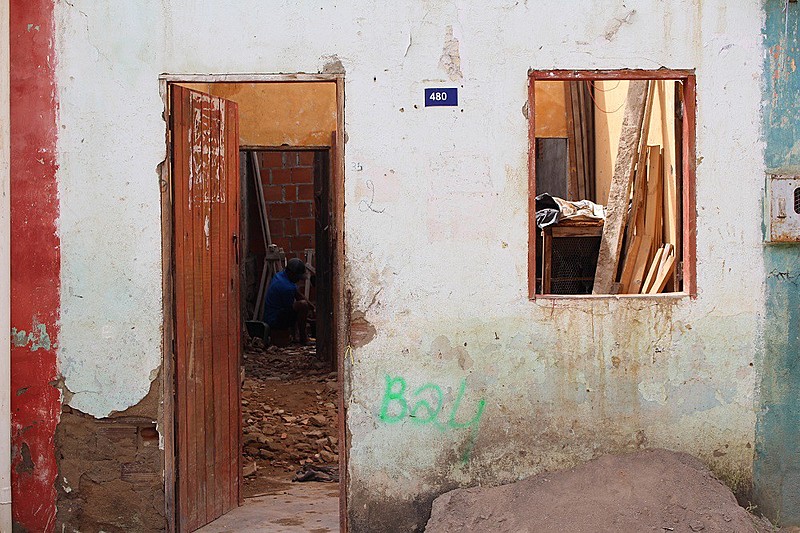 Casa em Coronel João Sá após o rompimento da barragem do Quati.