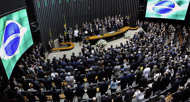 Congresso brasileiro no dia da posse da ex-presidenta Dilma Rousseff
