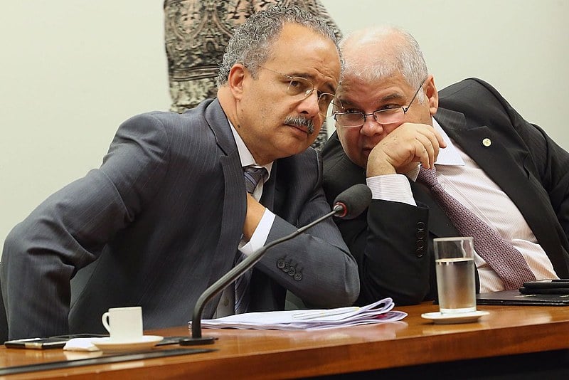Deputado Vicente Cândido e o presidente da Comissão Especial para discutir a reforma política, Lúcio Viera Lima