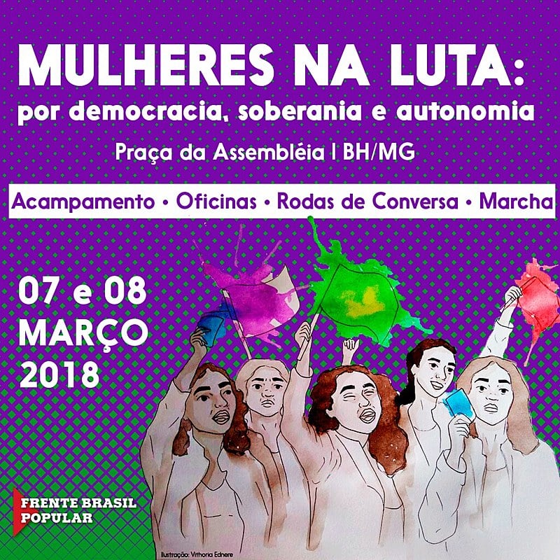 Acampamento reúne mais de 2 mil participantes para luta do Dia Internacional das Mulheres