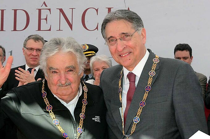 Mujica esteve em ato com o governador mineiro Fernando Pimentel