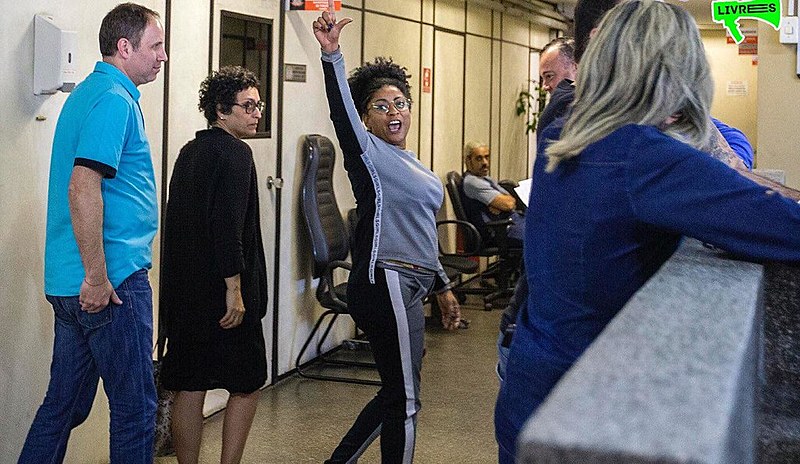 A cantora e apresentadora Preta Ferreira, do MSTC, é uma das lideranças que estão presas desde o dia 24 de junho