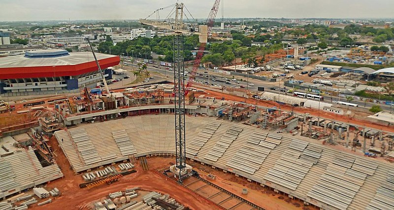 Empreiteira Andrade Gutierrez, que construiu o estádio Arena da Amazônia (foto), firmou quatro acordos de leniência