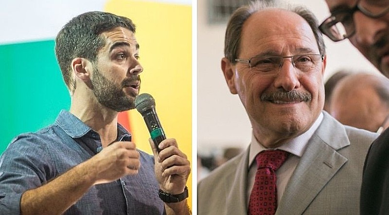 José Ivo Sartori e Eduardo Leite, candidatos ao segundo turno do Governo do RS