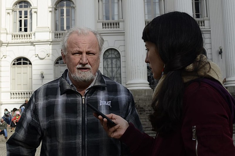 João Pedro Stédile en Curitiba, la ciudad donde está preso Lula y se desarrolla el Campamento Lula Libre