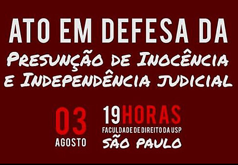 Ato acontece nesta sexta-feira (3) na Sala do Estudante da Faculdade de Direito da USP