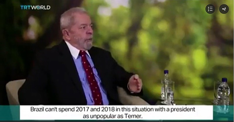 Ao longo da conversa, Lula não descartou se candidatar em 2018