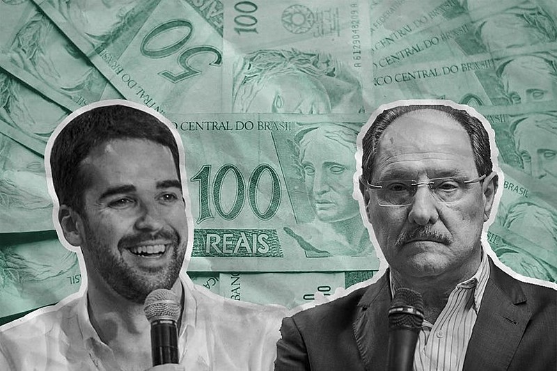 Eduardo Leite (esq.) e José Ivo Sartori (dir.)