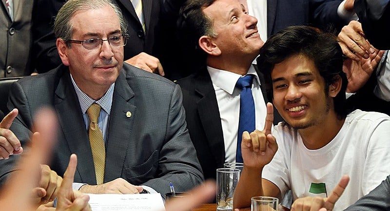 Encontro de representantes do MBL com o então presidente da Câmara, Eduardo Cunha (PMDB-RJ)