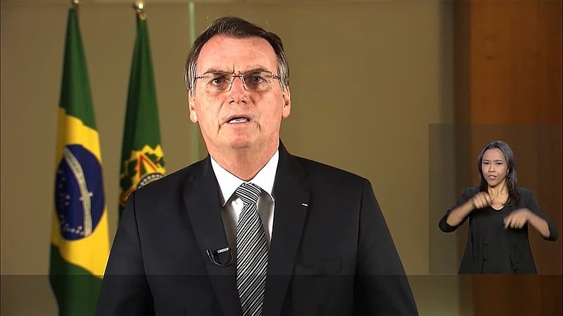 Pronunciamento de Bolsonaro foi transmitido em cadeia nacional de rádio e televisão