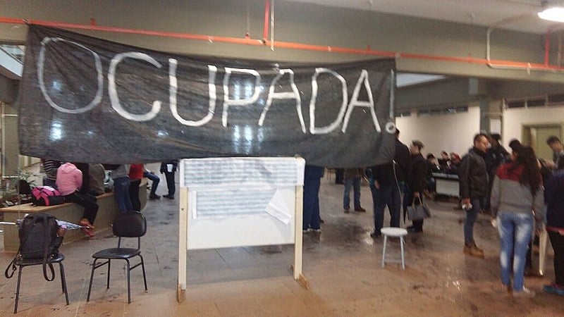 Prédio principal da UFFS, ocupado nesta quinta-feira (13) por cerca de cem alunos