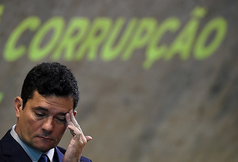 Sérgio Moro participa do Simpósio Nacional de Combate à Corrupção no Centro Cultural FGV, Rio de Janeiro, em novembro de 2018