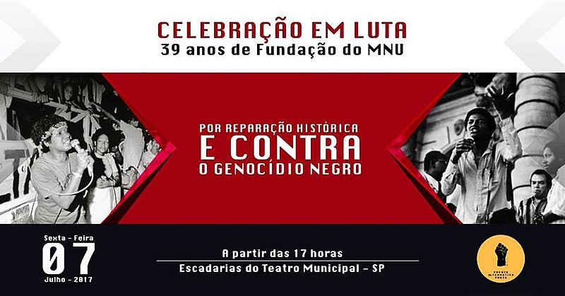 Convocação para o ato do MNU
