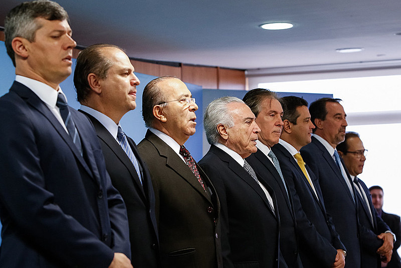 Cerimônia de posse dos novos ministros da saúde e transporte, nesta segunda-feira (2), no Palácio do Planalto