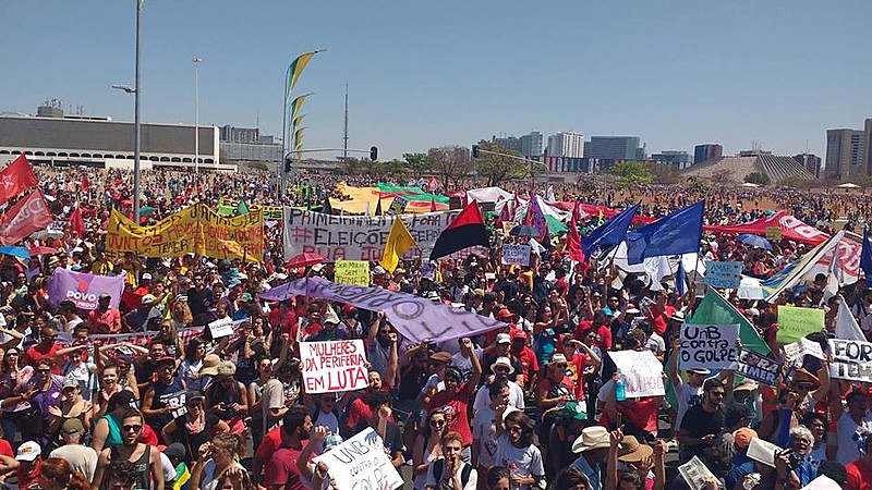 Movimentos populares durante protesto em Brasília contra as medidas governistas, no dia 7 de setembro