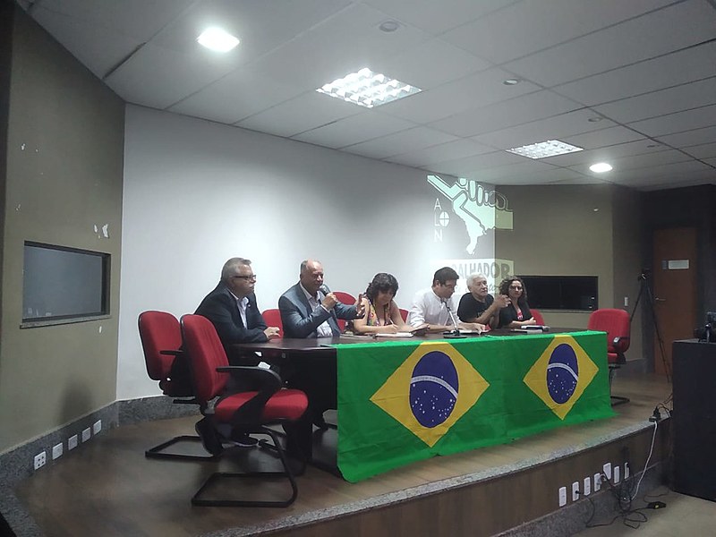 A atividade, que lotou o auditório da ADUCF, contou com militantes da ALN
