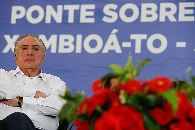 Temer em cerimônia de Assinatura da Ordem de Serviço da Construção de Ponte Rodoviária sobre o Rio Araguaia em Tocantins