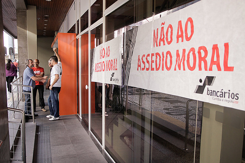 Ato contra o assédio moral no Itaú, realizado em 23 de setembro de 2015