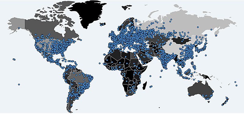 Mapa mostra os locais no mundo por onde onde o vírus causou danos