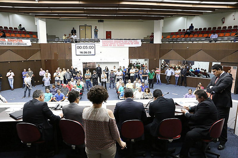 Reunião da Comissão de Administração Pública da Câmara Municipal de BH com a participação de trabalhadores do setor de transporte