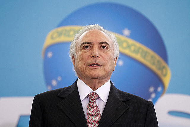 Michel Temer es primer presidente brasileño acusado por un delito penal en pleno ejercicio del cargo