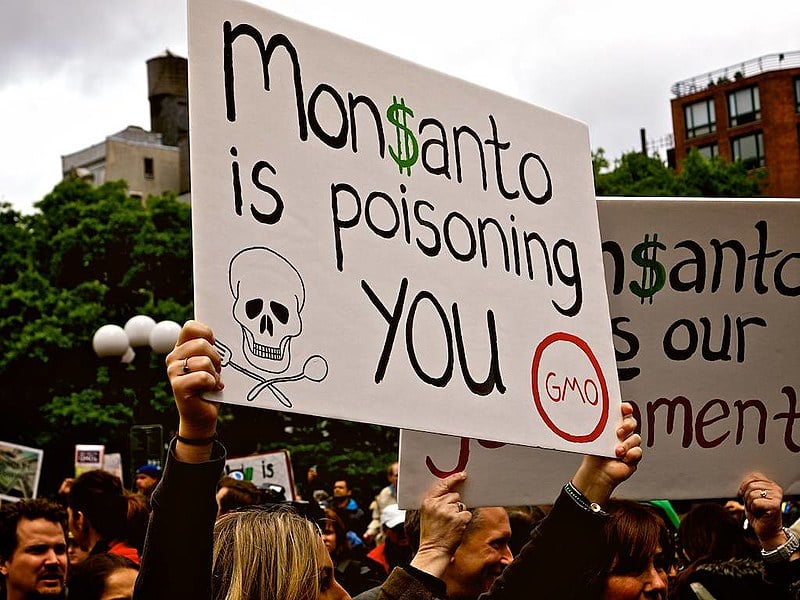 "A Monsanto está envenenando você": marcha contra a Monsanto em Nova York em 2013