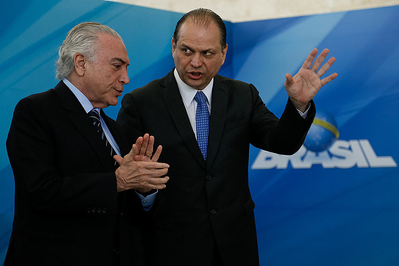 Michel Temer e Ricardo Barros, ministro da Saúde
