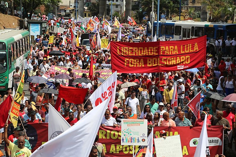 Protesta sindical en el estado de Bahia este viernes (22) por la mañana contra la reforma de las Pensiones