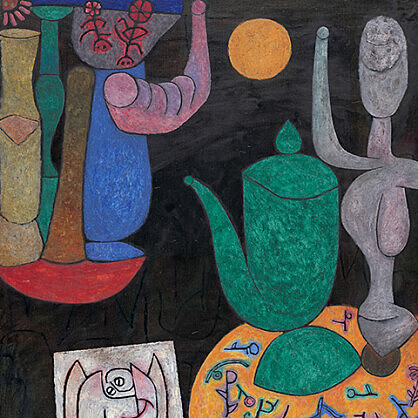 O artista suíço tinha um lema: nenhum dia sem linha. Na foto, um pedaço da última obra de Paul Klee
