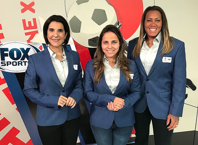 Um dos destaques da partida entre Brasil e Suíça foi a primeira narração feminina de um jogo da Copa do Mundo.