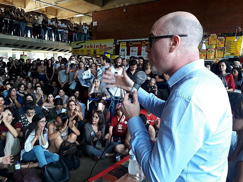 Vladimir Safatle durante palestra na Universidade de Brasília (UnB)