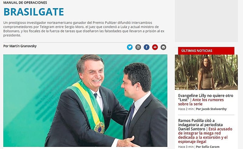 Jornal argentino afirmou que houve “comportamento ilegal das autoridades judiciais brasileiras"