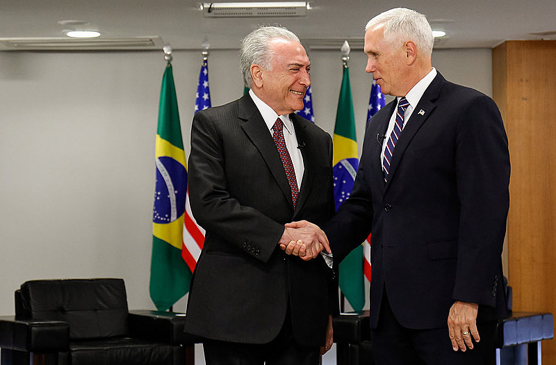 O golpista de 2016 foi cobrado por Pence para ser mais duro contra o governo eleito da Venezuela