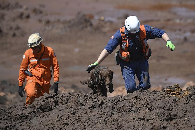 Efetivo de 140 bombeiros trabalha no resgate de corpos das vítimas do rompimento da barragem da Vale, em Brumadinho (MG).