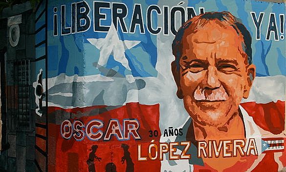 Mural dedicado a Oscar Lópex Rivera em Porto Rico