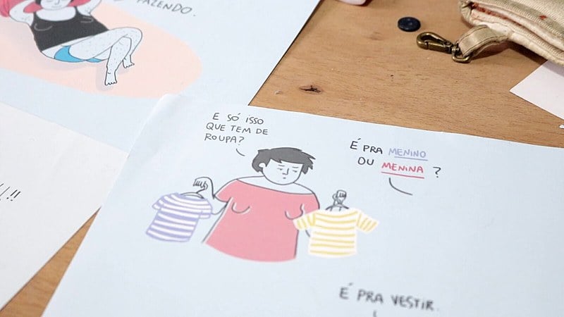 Arte de Thaiz Leão do projeto Mãe Solo (@a_maesolo)