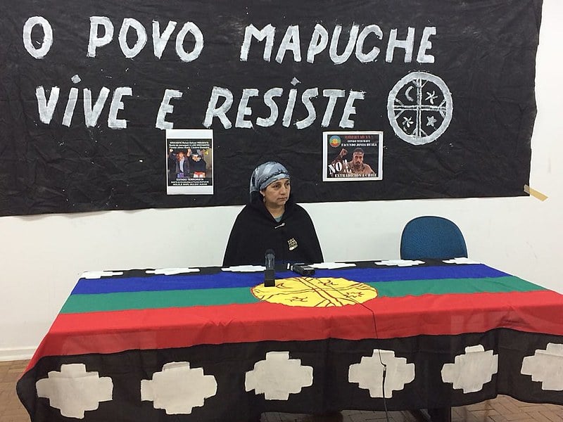 Izabel Huala, mãe de líder mapuche preso faz coletiva de imprensa em São Paulo