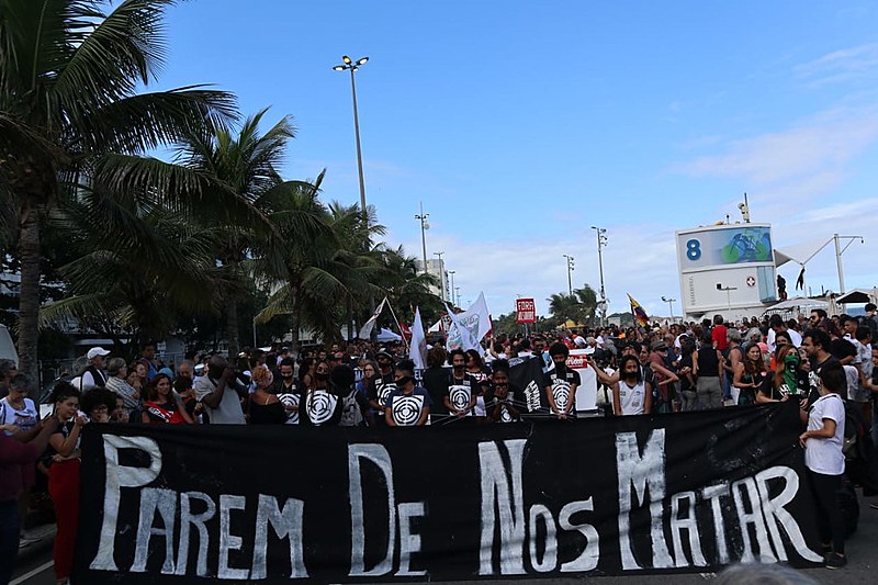 Manifestação denunciou aumento da violência policial em favelas do Rio de Janeiro