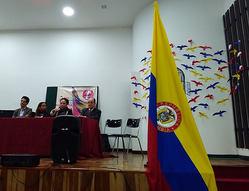 Mesa de abertura da II Assembleia Continental da ALBA Movimentos, que foi acompanhada pelos mais de 200 delegados e delegadas