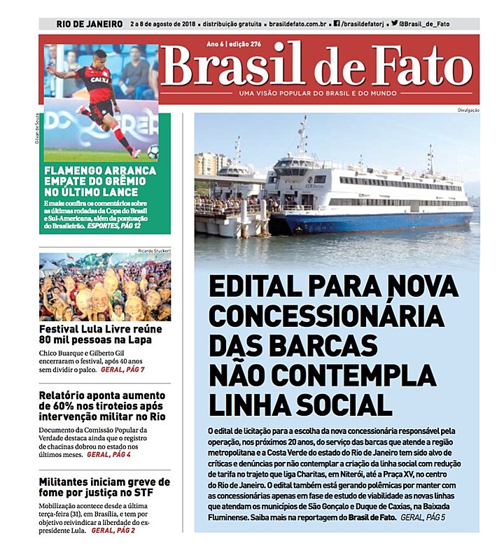 O BdF RJ é distribuído gratuitamente nas estações de trens e metrô na Central do Brasil, Pavuna e Coelho Neto, além das barcas em Niterói