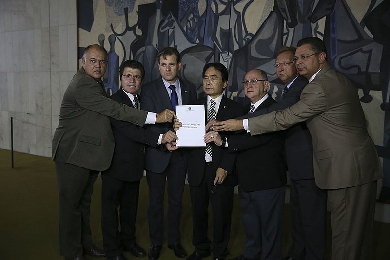Frente Parlamentar Evangélica no lançamento do manifesto “O Brasil para os Brasileiros”