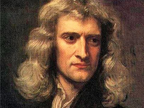 Fragmento de retrato de Newton em 1689 feito por Godfrey Kneller