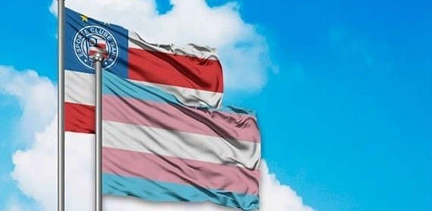 Bandeiras do Bahia e da transexualidade