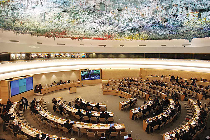 Conselho de direitos humanos da ONU reunidos nesta sexta (16)
