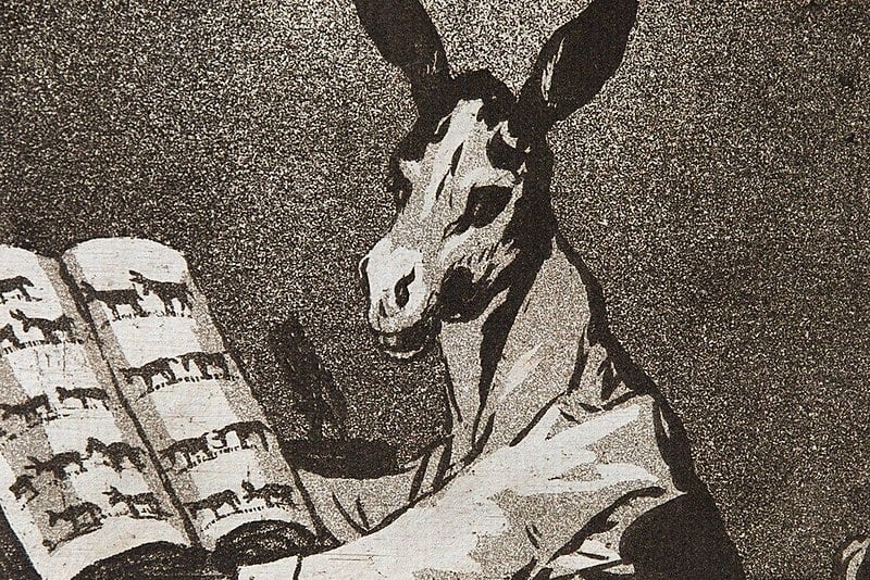 Detalhe de um dos Caprichos de Goya
